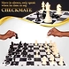 Ratna's Tournament Chess Set Senior 17&quot; x 17&quot; Rollable Matt Board for Mind challengers. Develops Concentration and Attention Span Building-1-sm