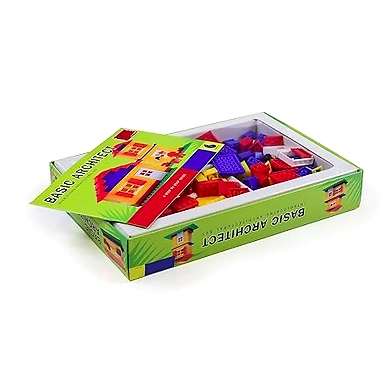 Basic Architect Block Set, 180 Pieces Interlocking Block Set, Construction &amp; Building Block Game Set For Kids-1