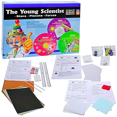 Ekta The Young Scientist Series 3 Set Part Science Kit Stars, Planets, Forces Learn Science The Easy Way Out-8906000252000