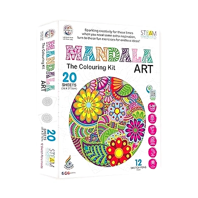 RATNA'S craft material Mandala Art | A Perfect Coloring Kit For All Ages-8904114988495