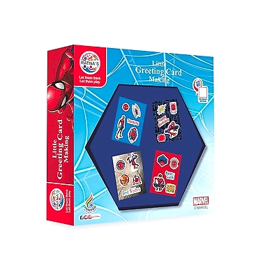 RATNA'S Marvel Little Greeting Card Making Spiderman Themed Art &amp; Craft DIY Kit for Kids-2