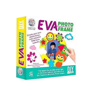RATNA'S Eva Round Photo Frame DIY Kit for Kids 3+ Years-8904114992126