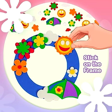 RATNA'S Eva Round Photo Frame DIY Kit for Kids 3+ Years-1