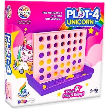 RATNA'S Plot 4 Unicorn for Kids Party &amp; Fun Games Board Game Party &amp; Fun Games Board Game-8904114994595