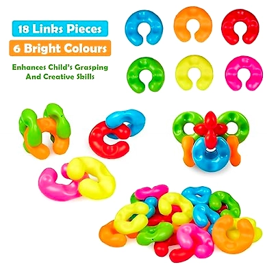 RATNA'S Baby Link Junior | Interlocking Educational Blocks for Kids-1