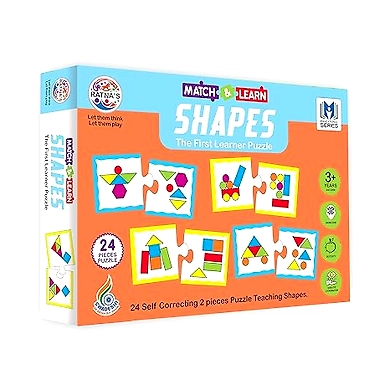 RATNA'S Educational Jigsaw Puzzle Range for Kids (Match The Shapes)-8904114992539