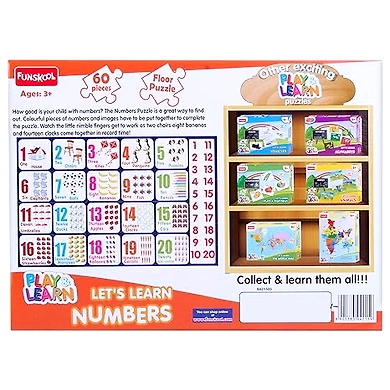 Funskool Play &amp; Learn-Numbers,Educational,60 pieces,Puzzle,For 3 year Old Kids and Above,Toy-1