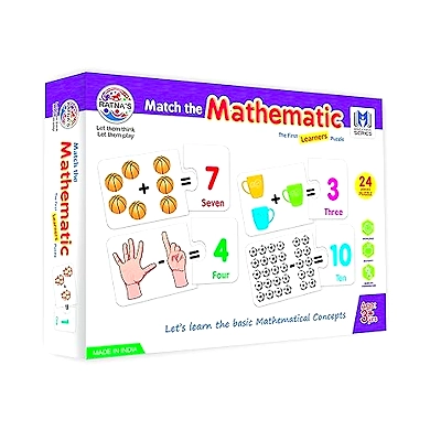 RATNA'S Educational Jigsaw Puzzle Range for Kids (Match The Mathematic)-8904114992171