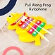 Prime Frog Xyophone Pull Along Toy for Kids | 2 in 1 Musical Xylophone | Safe for Infants | Non Toxic No Batteries BPA Free | Suitable for Kids 2 3 4 Years of Age | Yellow Colour-2-sm