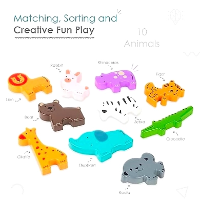 Ratna's Junior Animal Shape Sorter Montessori Toys to Learn with Fun Different Animals for Toddlers &amp; Kids Multicolour-2