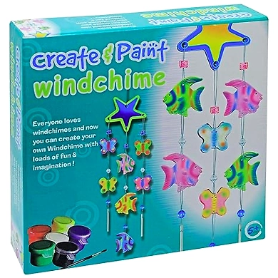 Toy Cloud Create &amp; Paint Windchime | Create Your own windchimes Art &amp; Craft Kit for Kids 5+ Years-8906000251812