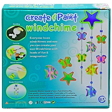 Toy Cloud Create &amp; Paint Windchime | Create Your own windchimes Art &amp; Craft Kit for Kids 5+ Years-1