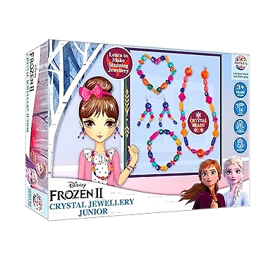 RATNA'S Art &amp; Craft DIY Jewellery Making Kit for Girls to Make Necklaces, Earnings, Bracelets, etc Using Different Colorful Beads (Disney Frozen Crystal Beads Jewellery Junior)-8904114980246
