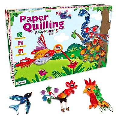 TOY FUN Paper Quilling Bird: Art and Craft for Kids 5 Years and Above-8906134770135