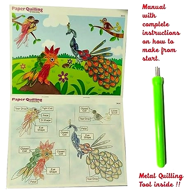 TOY FUN Paper Quilling Bird: Art and Craft for Kids 5 Years and Above-3