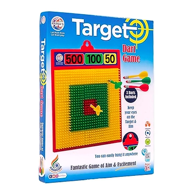 Ratna's Target Dart Game with 3 Safe &amp; Soft Darts Having Rubber Tip for Kids-8904114998203