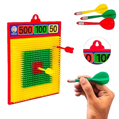 Ratna's Target Dart Game with 3 Safe &amp; Soft Darts Having Rubber Tip for Kids-1