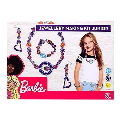 Barbie Jewellery Making KIT Junior for Girls. Make Necklace,EARINGS,Bracelet for Girls-2