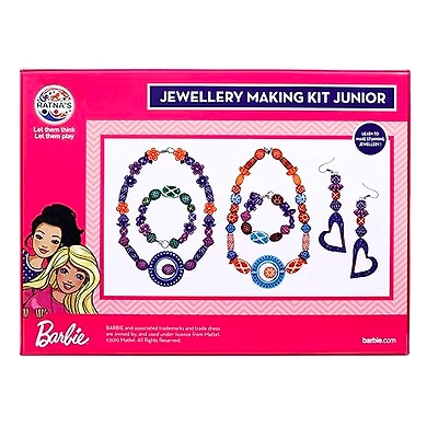 Barbie Jewellery Making KIT Junior for Girls. Make Necklace,EARINGS,Bracelet for Girls-3