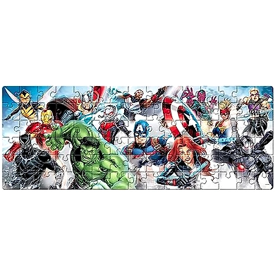 Frank Marvel Avengers 90 Piece Panorama Jigsaw Puzzle for Kids for Age 6 Years Old and Above-1
