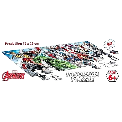 Frank Marvel Avengers 90 Piece Panorama Jigsaw Puzzle for Kids for Age 6 Years Old and Above-3