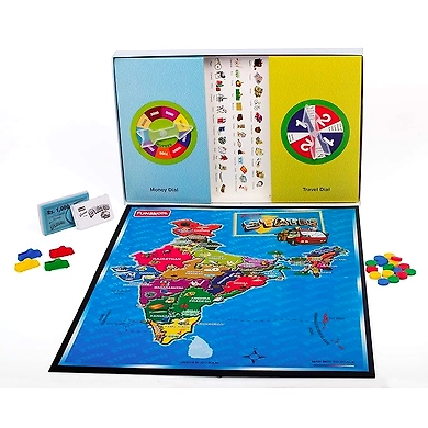 Funskool Games ,Game Of States, Education &amp; Fun Board Game, The Ultimate Geography Game, Kids &amp; Family, 92 Pieces Multicolour, 2 - 4 Players, Ages 6 and Above,-2