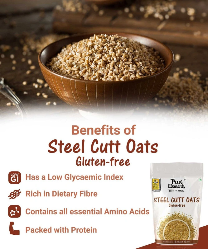 TRUE ELEMENTS STEEL CUT OATS GLUTEN FREE-500 GM-2