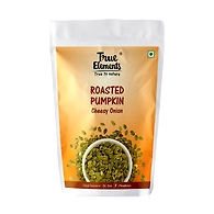 TRUE ELEMENTS ROASTED PUMPKIN SEEDS CHEESY ONION 125GM