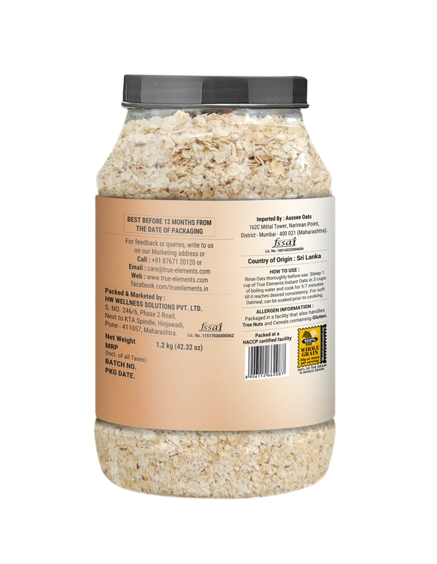 TRUE ELEMENTS WHOLE INSTANT OATS-1.2 KG-1