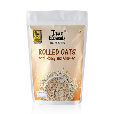 TRUE ELEMENTS ROLLED OATS HONEY AND ALMONDS 400GM