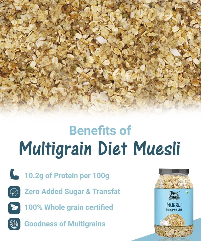 TRUE ELEMENTS MULTIGRAIN DIET MUESLI 1 KG-1 KG-2