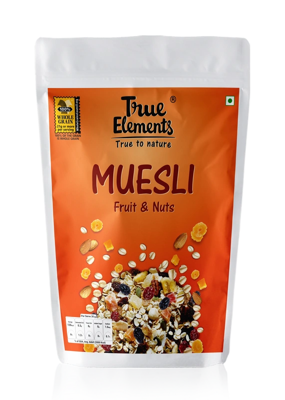 TRUE ELEMENTS FRUITS AND NUTS MUESLI 1.2KG-8906112662230