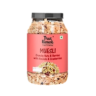 TRUE ELEMENTS CRUNCHY NUTS & BERRIES MUESLI, WITH ALMONDS AND CRANBERRIES 1KG