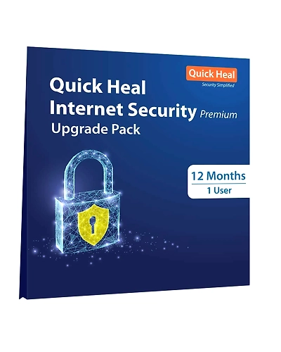 Renew/Upgrade Quick Heal Internet Security Premium 2021 (1 Year) (5 Qty) [1 User, 1 PC]-qhint1yr1userrenew5qty