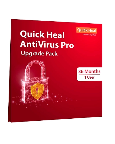 Renew/Upgrade Quick Heal Pro 2021 (3 Year) (5 Qty) [1 User, 1 PC]-qhpro3yr1userrenew5qty