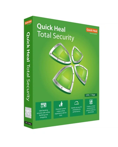Quick Heal Total Security 2021 (1 Year) (1 Qty) [3 User, 3 PC]-qhtotal1yr3user1qty