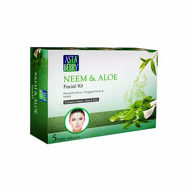 Astaberry Neem and Aloe Facial kit (5 Steps)-MM086
