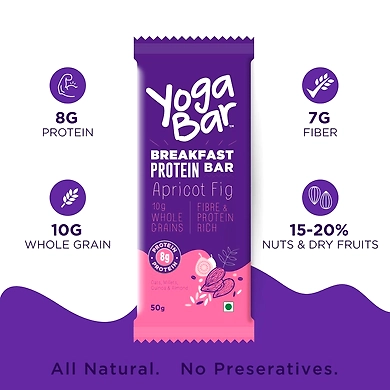 Breakfast Protein Bar - Apricot and Fig-P2-17-50Grm