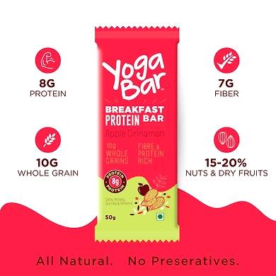 Breakfast Protein Bar - Apple Cinnamon-P2-18-50Grm