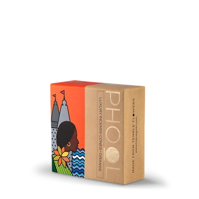 Phool Orange Incense Cones-P2-46-40Cones