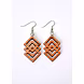 Interlacing Rhombi Wooden Earrings-CWE0000003-sm