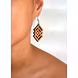 Interlacing Rhombi Wooden Earrings-1-sm