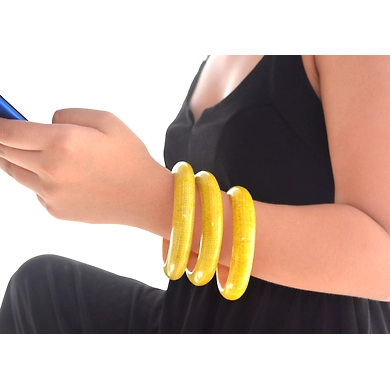 Laminated Raffia Bangle Bracelet-CLB0000002-1