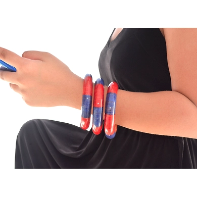 Laminated Raffia Bangle Bracelet-CLB0000002-5