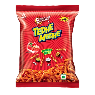 Bingo! Tedhe Medhe Tomato Masti-ITC-TEDMHTM-45g
