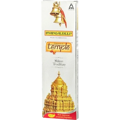 Mangaldeep Temple Diya Silver Tradition Agarbatti-M-7-STICK20