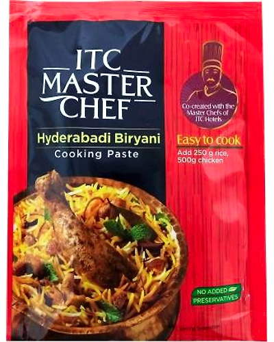 ITC Master Chef Hyderabadi Biryani Cooking Paste 80g, Ready to Cook Spice Mix, Easy to Cook Masala Mix-418152