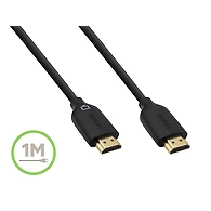 Belkin High Speed HDMI Cable Supports Ethernet, 3D, 4K, 1080p,Gold Plated Audio Return (3.3 Feet,Black)
