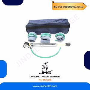 Pneumatic Tourniquet Set Alongwith Handpump And Three Cuffs Dlx (With PreSSure Pump On The Cuffs)