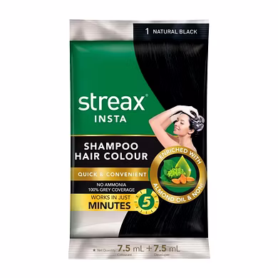 STREAX INSTA SHAMPOO HAIR COLOUR BLACK-PALS-1208